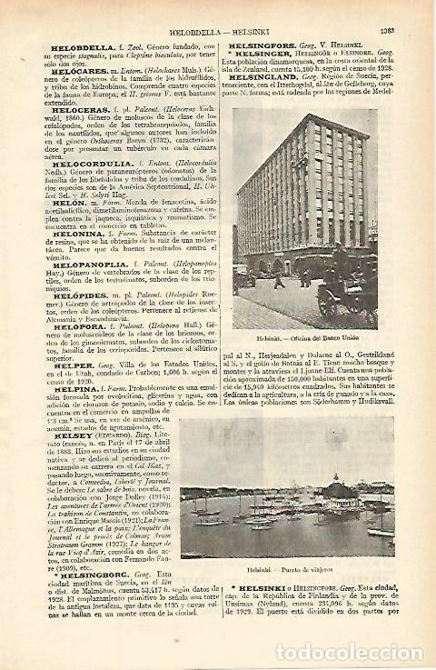 Postkarten: LAMINA ESPASA 16221: Puerto y Banco Union en Helsinki Finlandia - Varios