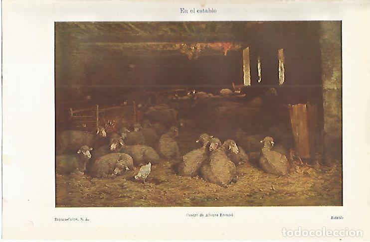 Postais: LAMINA ESPASA 16292: En el establo por A. Brendel - Varios