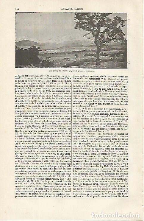 Postales: LAMINA ESPASA 16305: Picos de Espa&ntilde;a en Colorado - Varios