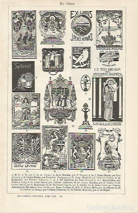 Postcards: LAMINA ESPASA 16464: Ex Libris - Varios