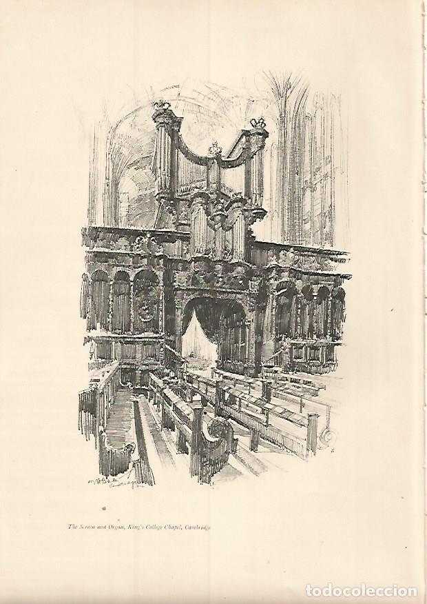Postkarten: LAMINA 7225: The Screen and Organ of Cambridge por Bailey - Varios