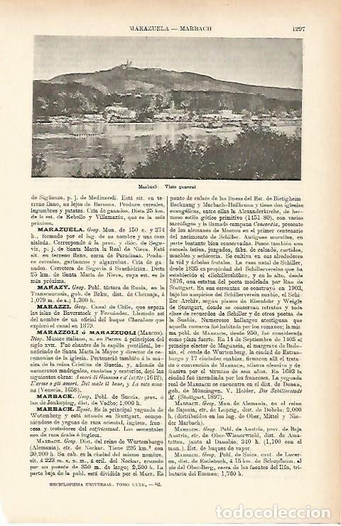 Postkarten: LAMINA ESPASA Alemania 4044: Vista general de Marbach Alemania - Varios Autores