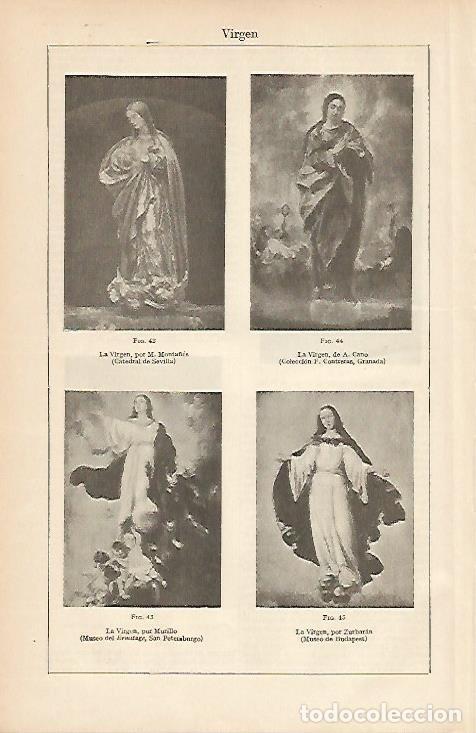 Cartes Postales: LAMINA ESPASA 4092: La Virgen por Monta&ntilde;es Cano Murillo y Zurbaran - Varios Autores