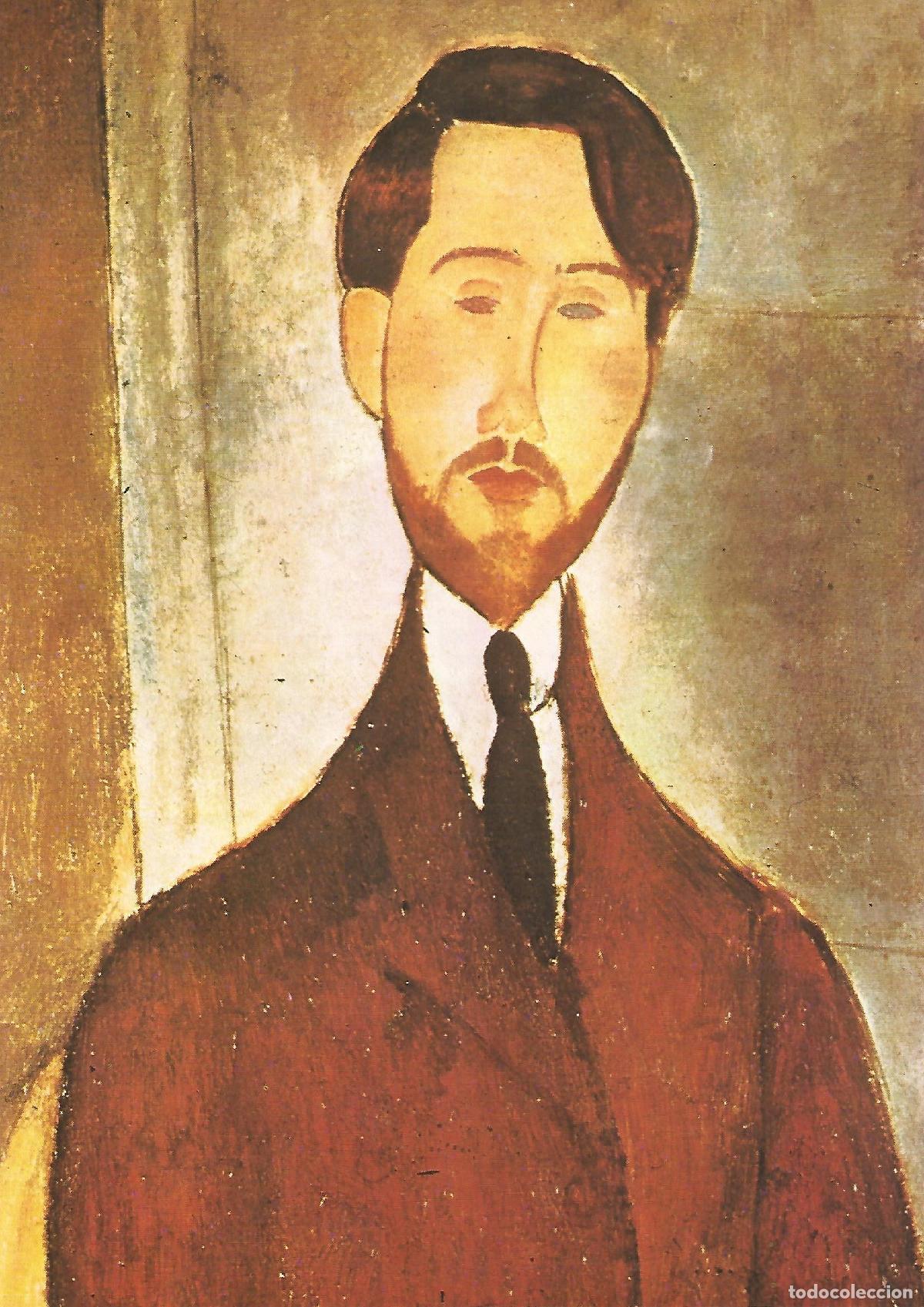Cartoline: Lamina 128: Amedeo Modigliani: Retrato de Lepold Zborowski - VV.AA.