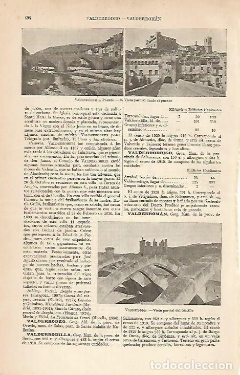 Postales: LAMINA ESPASA 4695: Vistas parciales de Valderrobles Teruel - Varios Autores