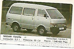 Postales: CROMO 334 ALBUM COCHES MOTOR 16: NISSAN VANETTE - Varios
