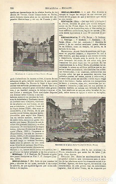 Cartoline: LAMINA ESPASA 16564: Escalinatas en Braga y Roma - Varios
