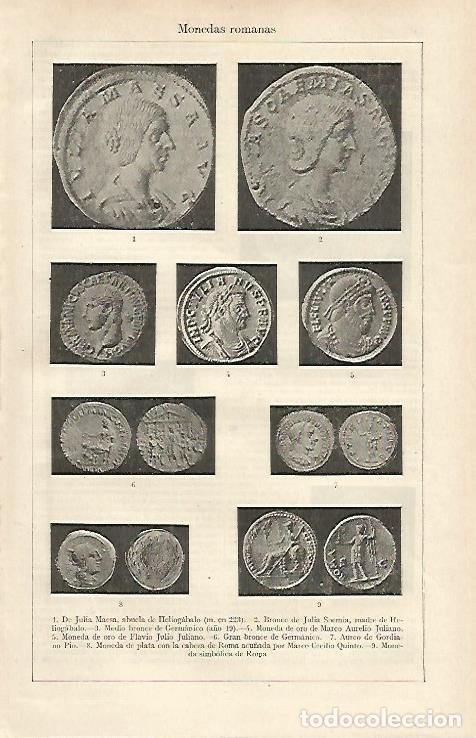 Postais: LAMINA ESPASA 16877: Monedas de la antigua Roma - Varios