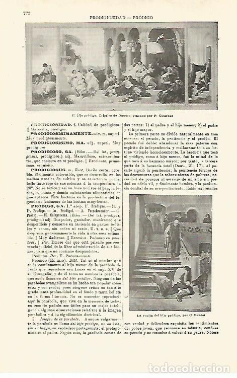 Postais: LAMINA ESPASA 16820:El hijo prodigo por Girardet - Varios