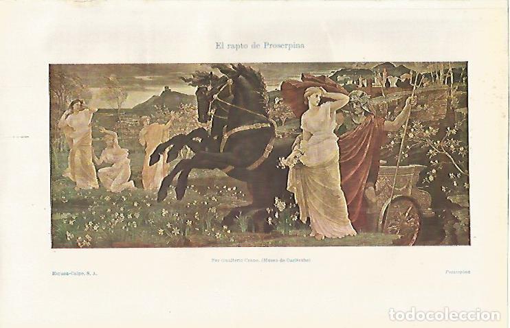 Postales: LAMINA ESPASA 16843: El rapto de Proserpina por Crane - Varios