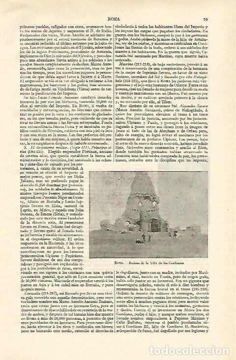 Postais: LAMINA ESPASA 16890: Villa de los Gordianos en Roma - Varios