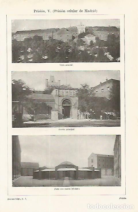 Postales: LAMINA ESPASA 16790: Prision celular de Madrid - Varios