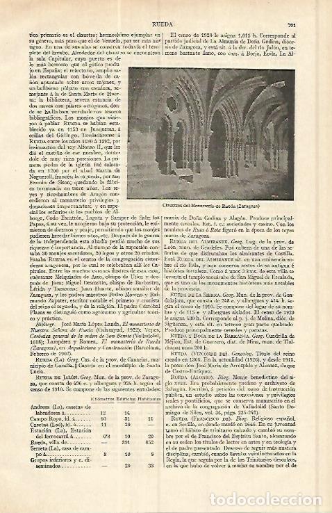 Postkarten: LAMINA ESPASA 17028: Monasterio de Rueda Zaragoza - Varios