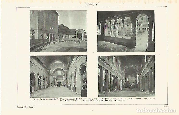 Postcards: LAMINA ESPASA 16883: Vaticano y Roma - Varios