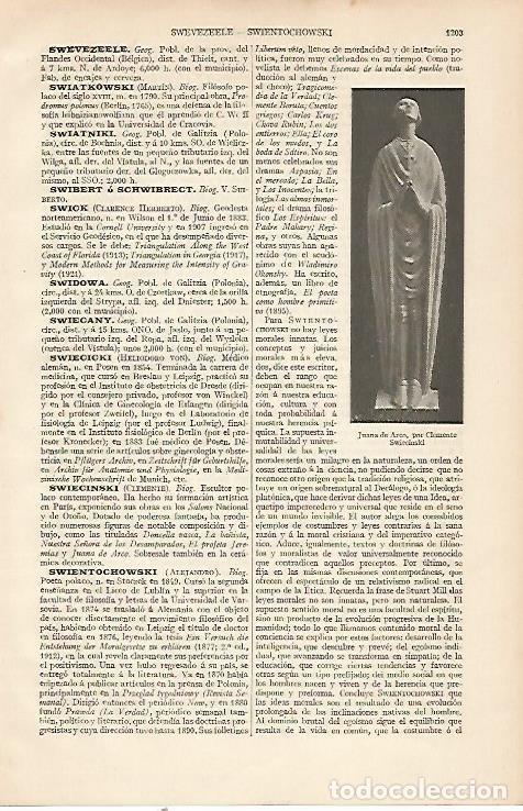 Postales: LAMINA ESPASA 22606: Juana de Arco por C. Swiecinski - Varios