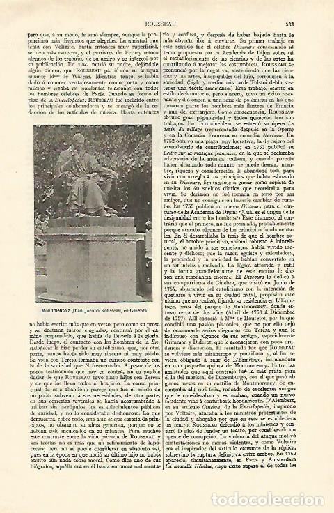 Postkarten: LAMINA ESPASA 16978: Monumento a Rousseau en Ginebra - Varios