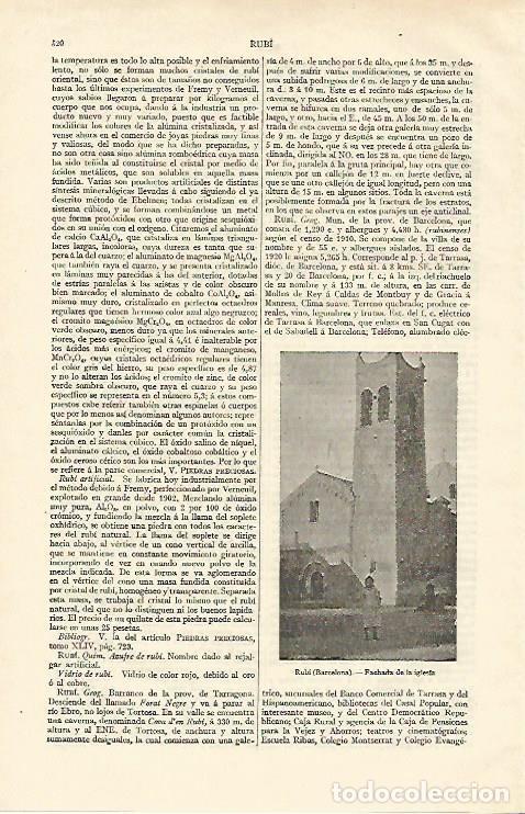 Postkarten: LAMINA ESPASA 17006: Iglesia de Rubi Barcelona - Varios