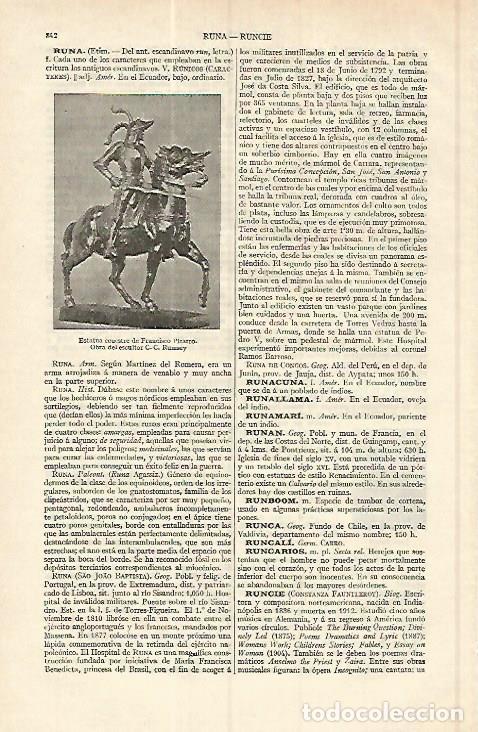 Cartes Postales: LAMINA ESPASA 17060: Estatua ecuestre de Francisco Pizarro - Varios