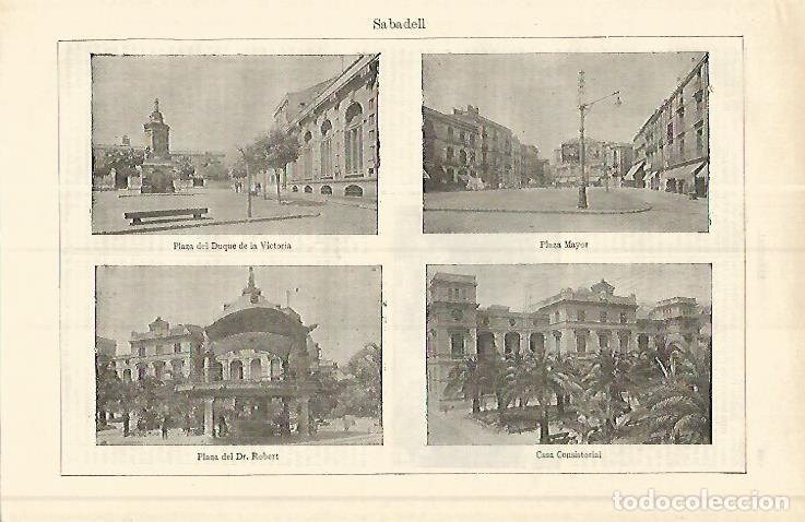 Postkarten: LAMINA ESPASA 17114: Vistas de Sabadell - Varios