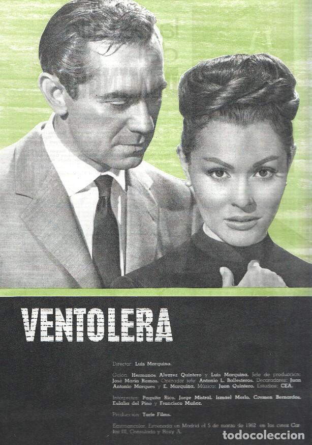 Postales: Ficha cine Suevia Films: Ventolera y La batalla del domingo - varios