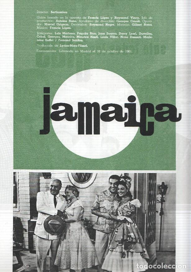 Postales: Ficha cine Suevia Films: Jamaica y El sol sale todos los dias - varios
