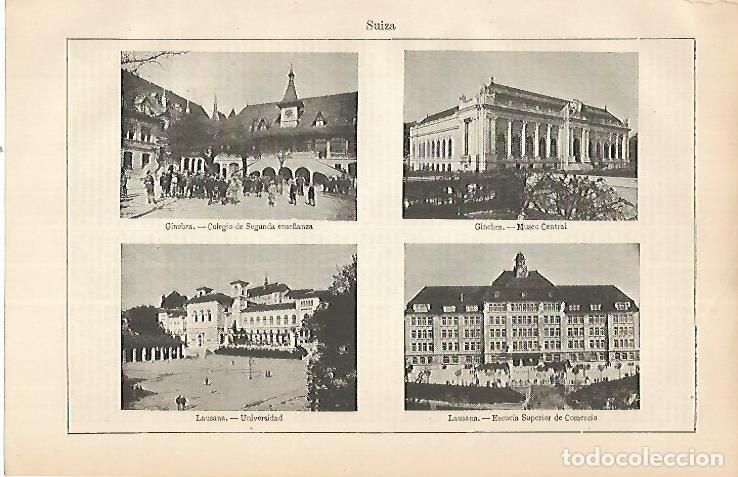 Postales: LAMINA ESPASA 22751: Ginebra y Lausana - Varios