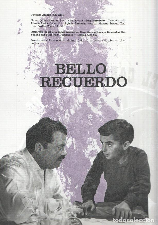 Postkarten: Ficha cine Suevia Films: Bello recuerdo y El caballo blanco - varios