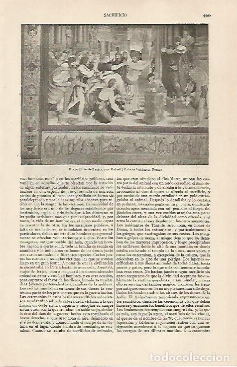 Postales: LAMINA ESPASA 22908: El sacrifico de Lystra por Rafael - Varios
