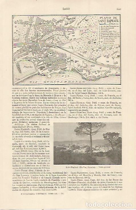 Postales: LAMINA ESPASA 22998: Plano de Saint Raphael - Varios