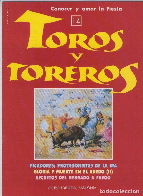 Postales: Portada fasciculo Toros y Toreros numero 14 - Varios