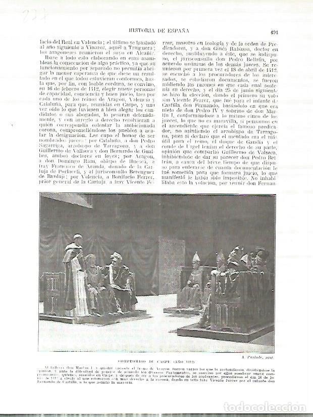 Postais: LAMINA 4790: Compromiso de Caspe a&ntilde;o 1412 - Manuel Rodriguez Codola