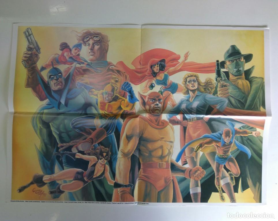 Cartes Postales: POSTER: AC COMICS - Hangman, Black Cat, Captain 3D, Green Hornet, Miss Victory (AC COMICS 1997) - Na
