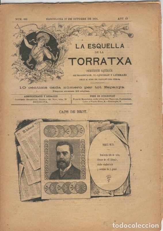 Postkarten: La esquella de la Torratxa numero 0666 del 17 octubre 1891 - Varios