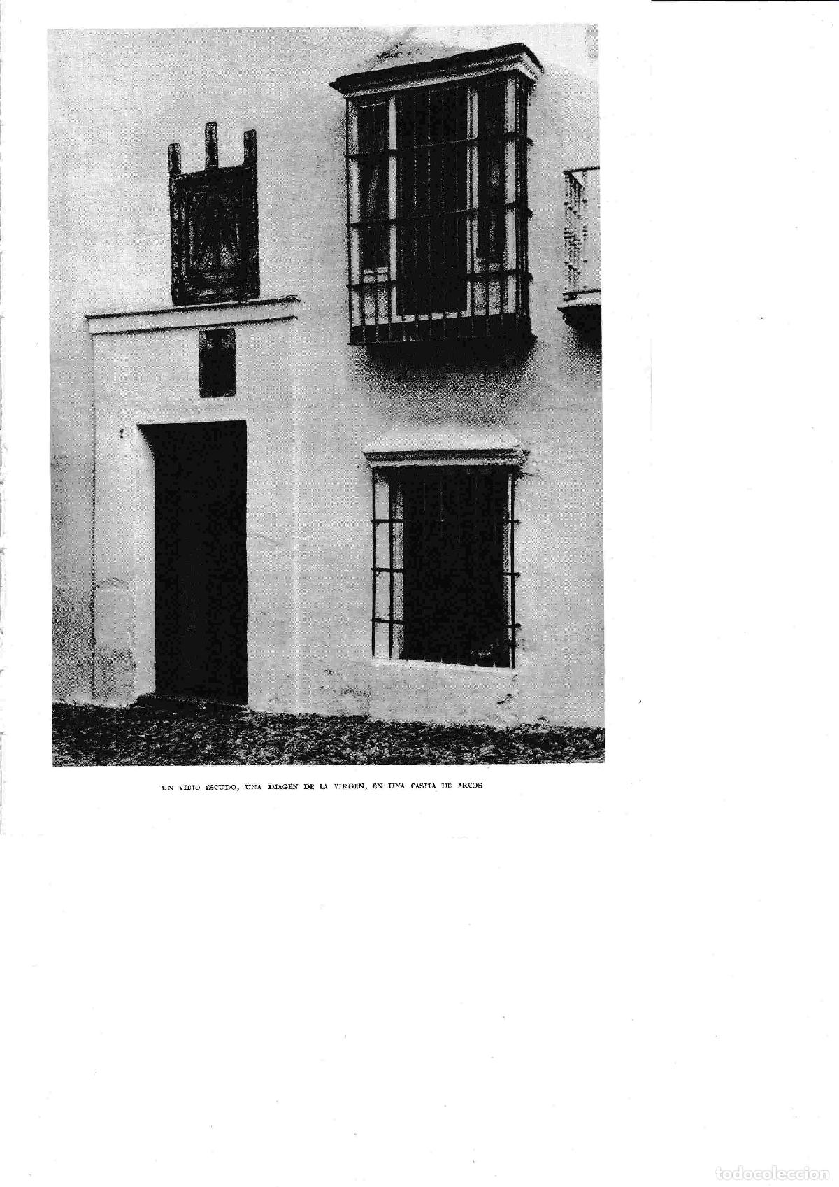 Cartoline: LAMINA 6436: Un viejo escudo y una virgen en una casita de Arcos - Jose M&ordf; Peman
