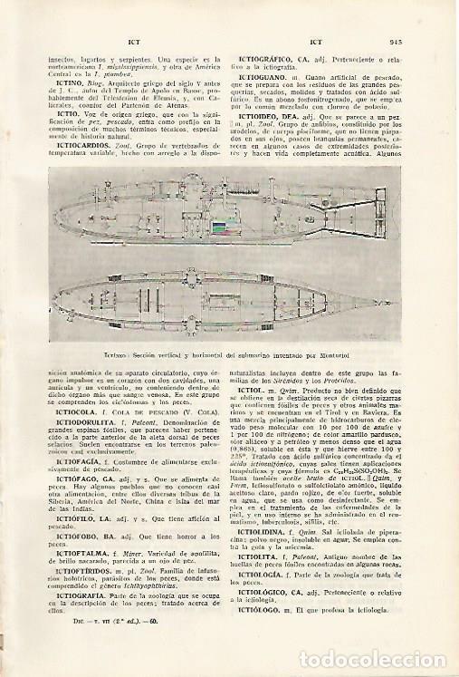 Postales: LAMINA SALVAT 80215: Submarino de Monturiol - Varios