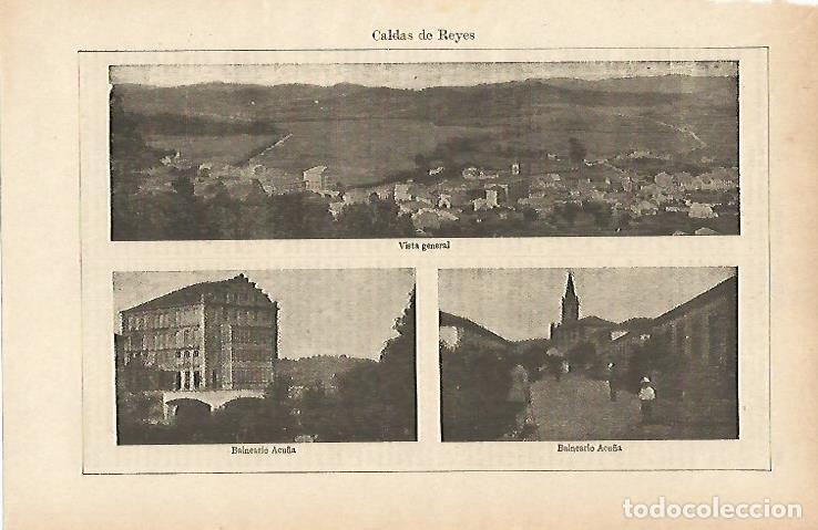 Cartoline: LAMINA ESPASA 14710: Vistas de Caldas de Reyes Pontevedra - Varios