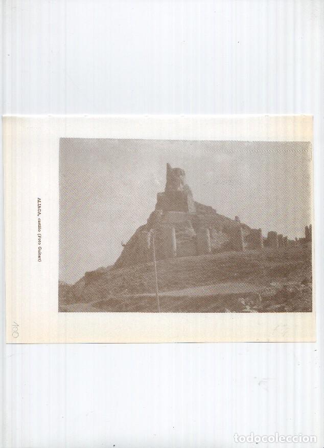 Postales: Historia de Aragon: lamina numero 100: Aliaga (castillo) y Castellote (castillo) -