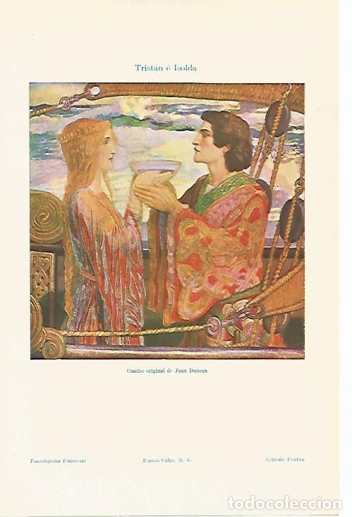 Cartes Postales: LAMINA ESPASA 889: Trista e Isolda obra de Duncan - Varios Autores