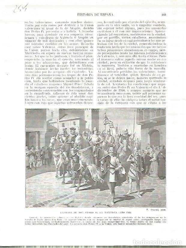 Postkarten: LAMINA 4768: Entrada de Pedro IV en Valencia (a&ntilde;o 1348) - Manuel Rodriguez Codola