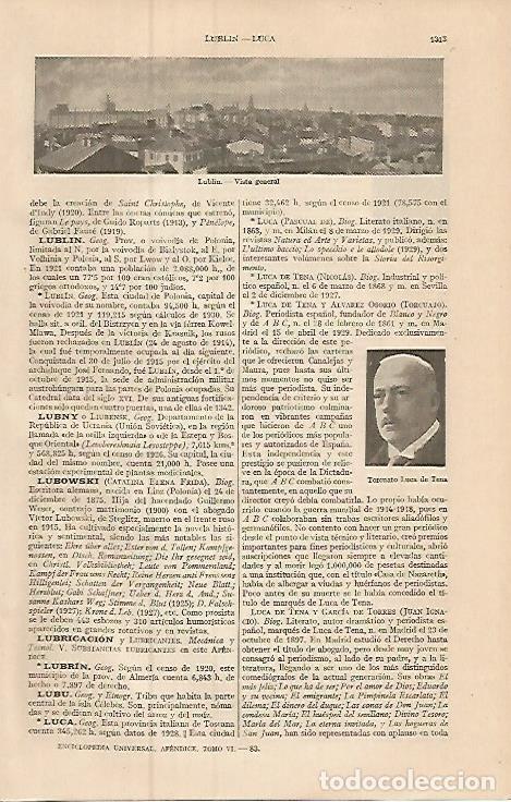 Postkarten: LAMINA ESPASA 9343: Vista general de Lublin Polonia - Varios