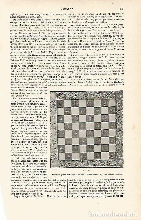 Postales: LAMINA ESPASA 15490: Tablero de ajedrez del siglo XV - Varios