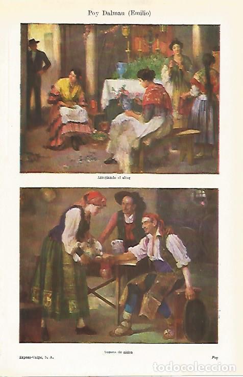 Cartoline: LAMINA ESPASA 17269: Arreglando el altar y Susana de aldea por Emilio Dalmau - Varios