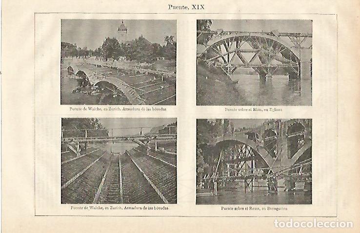 Postkarten: LAMINA ESPASA 23064: Puente de Walche en Zurich - Varios