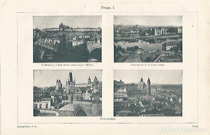 Postkarten: LAMINA ESPASA 17296: Vistas de Praga - Varios