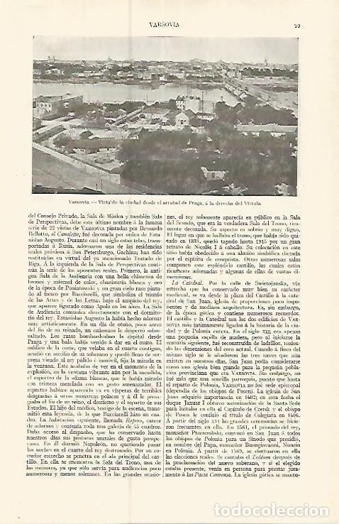 Postkarten: LAMINA ESPASA 17327: Vista de Varsovia Polonia - Varios