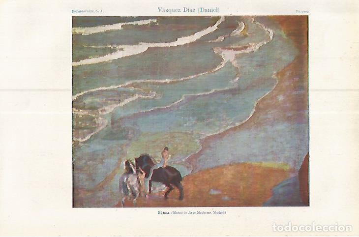 Postales: LAMINA ESPASA 17365: El mar por Daniel Vazquez Diaz - Varios