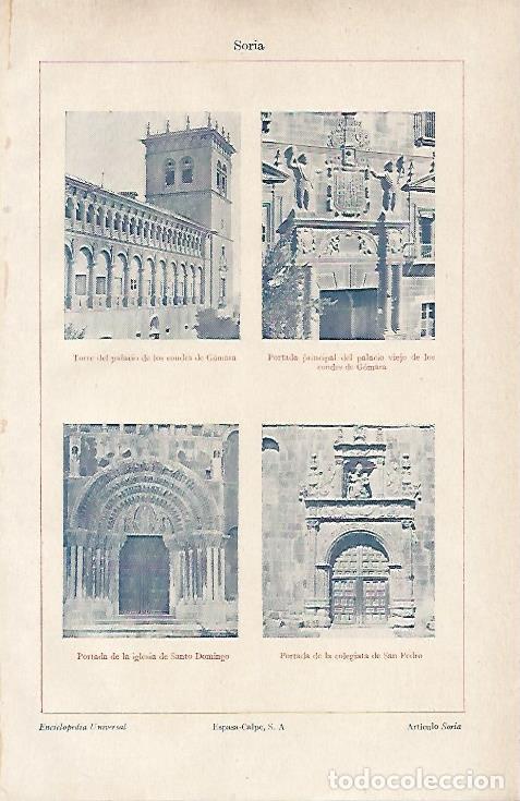 Cartoline: LAMINA ESPASA 7325: Vistas de Soria - Varios