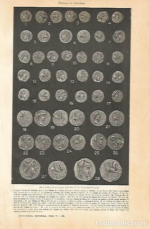 Cartes Postales: LAMINA ESPASA 5537: Monedas de Empuries Girona - Varios Autores