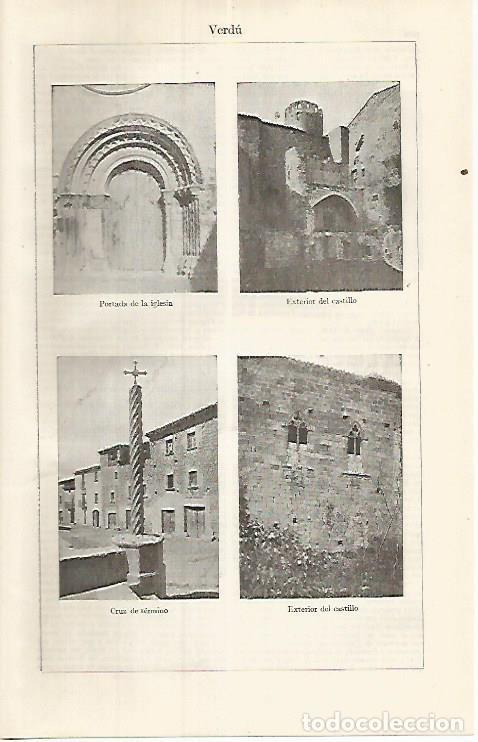 Cartoline: LAMINA ESPASA 17554: Vistas de Verdu Lleida - Varios