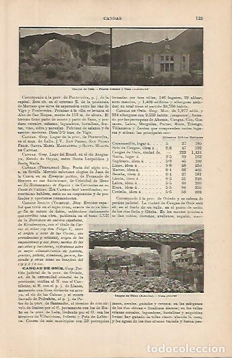 Postkarten: LAMINA ESPASA 4212: vistas de Cangas de Onis Oviedo - Varios Autores